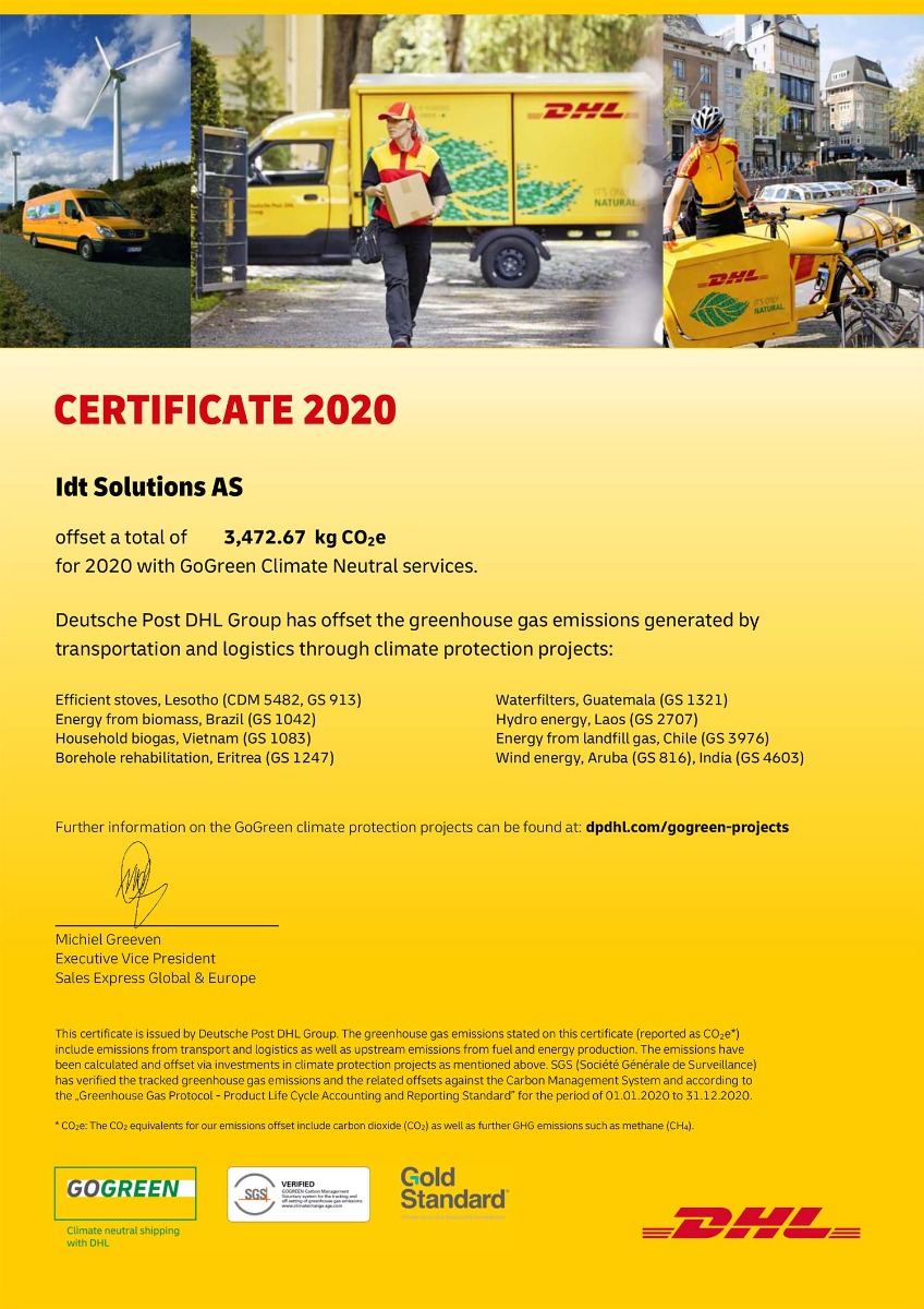 2020-DHL-Express-GoGreen-Certificate-Idt-Solutions-AS